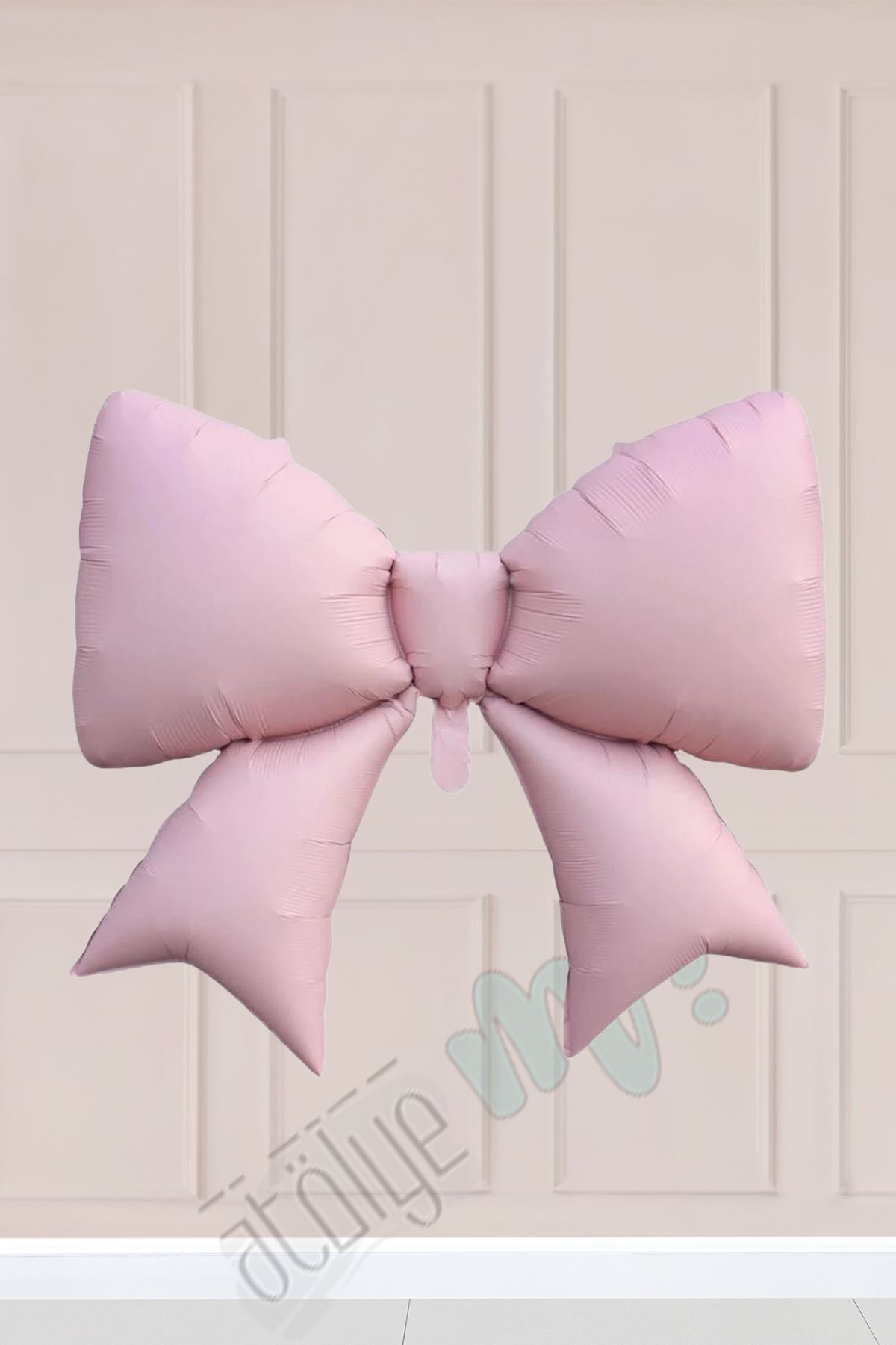 Büyük Pembe Fiyonk Folyo Balon 98x75cm