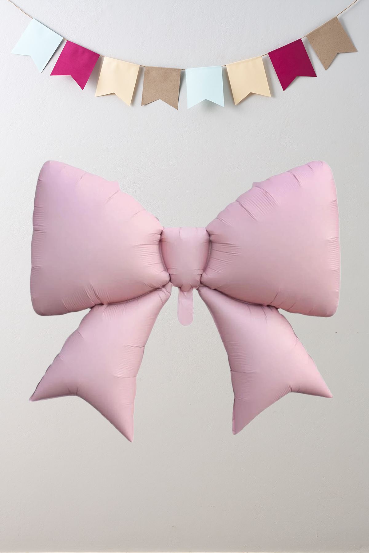 Büyük Pembe Fiyonk Folyo Balon 98x75cm