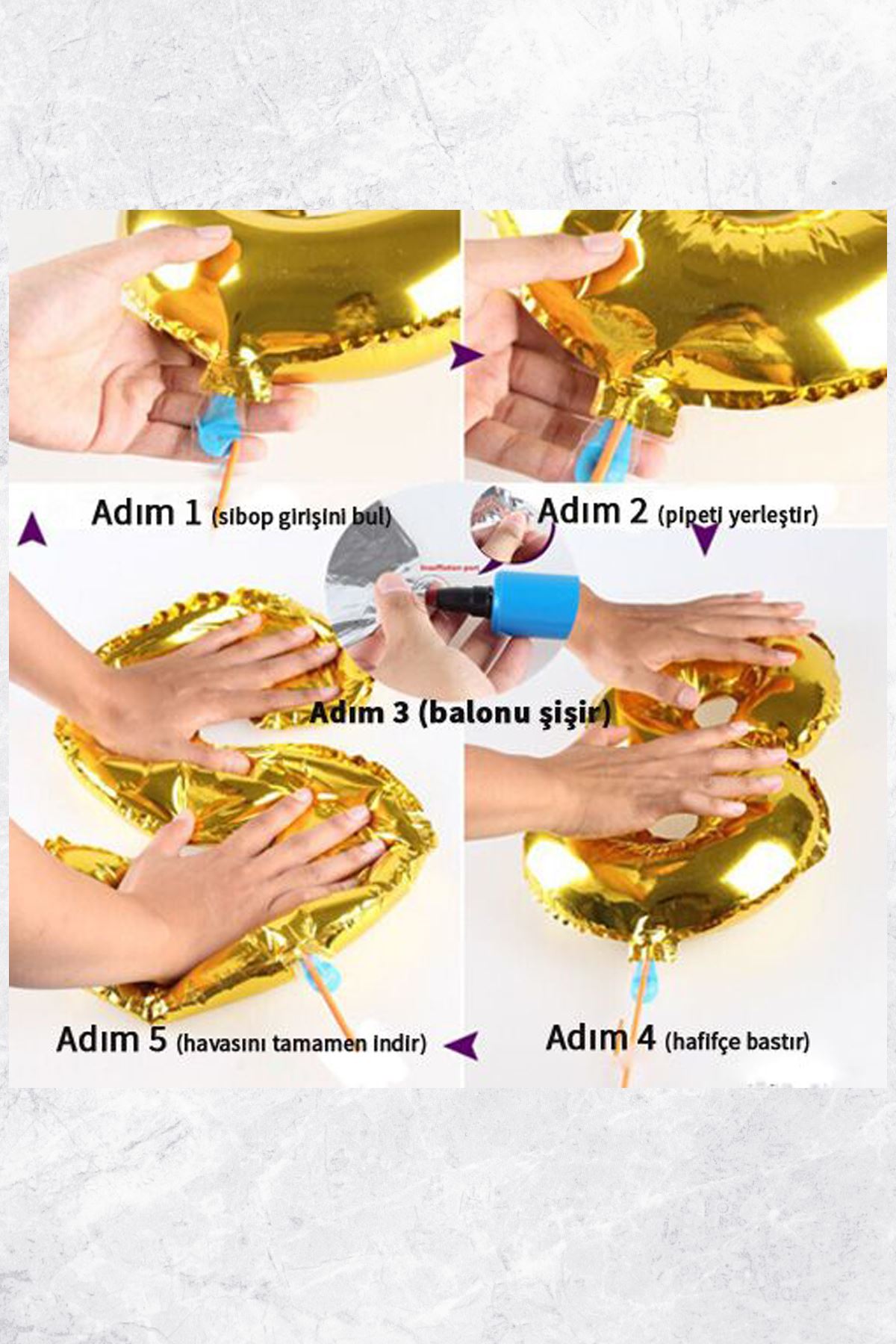 Büyük Krem Fiyonk Folyo Balon 98x75cm