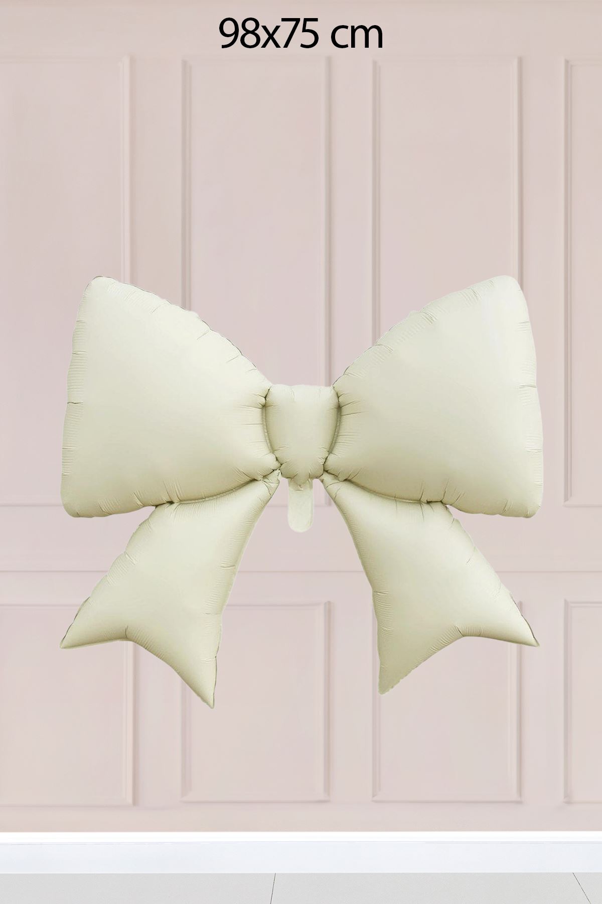 Büyük Krem Fiyonk Folyo Balon 98x75cm