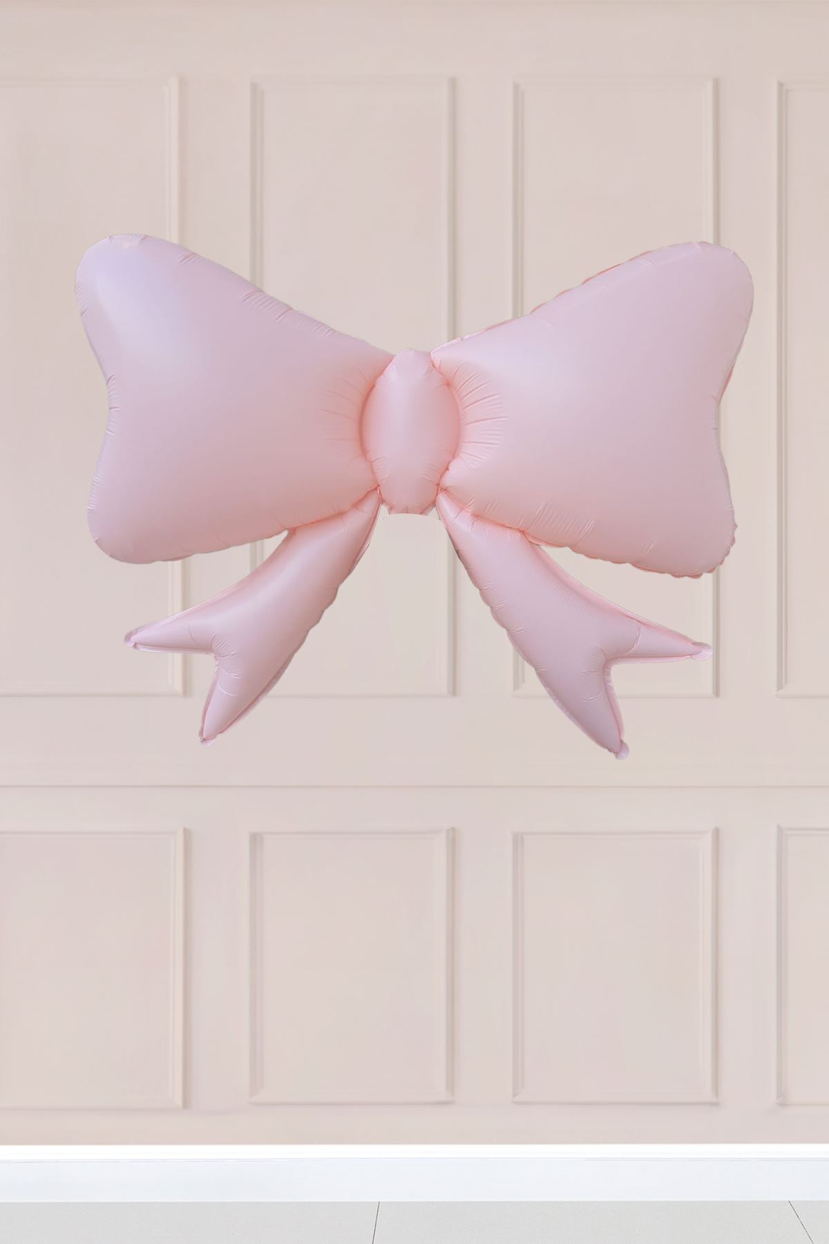 Pembe Fiyonk Kurdele Folyo Balon 60x80cm
