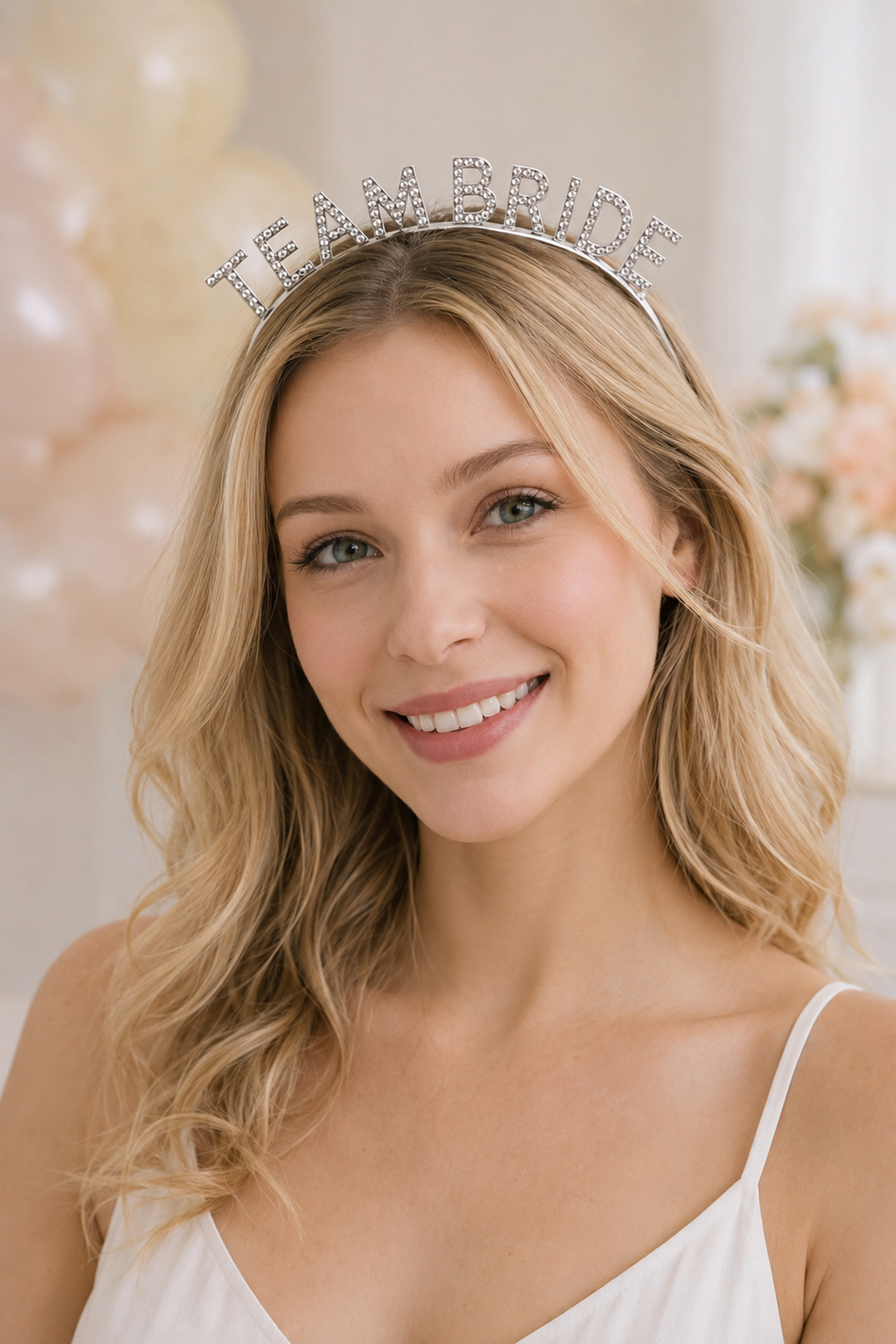 Gümüş Team Bride Taç - Bride Parti Süsleri Nedime Tacı Gümüş