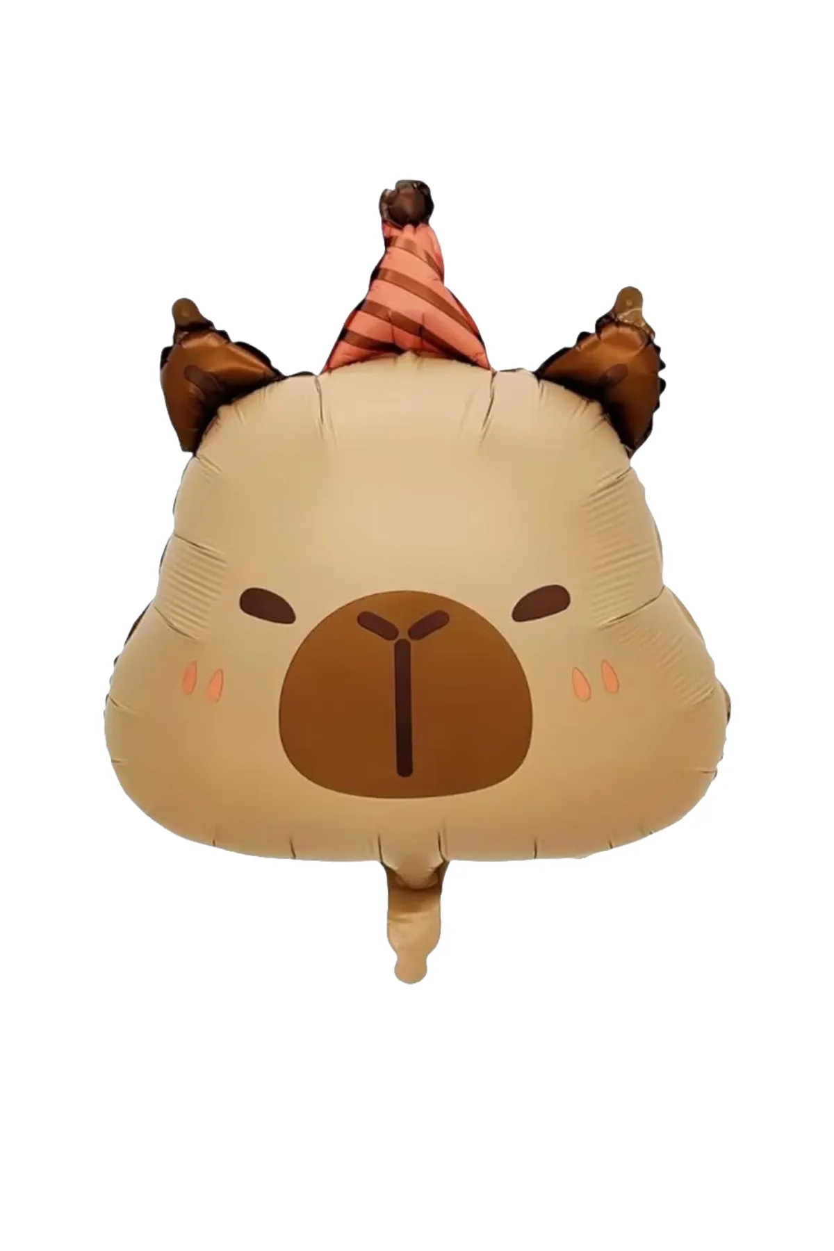 Şapkalı Kapibara Folyo Balon Capybara Konsept Folyo Balon