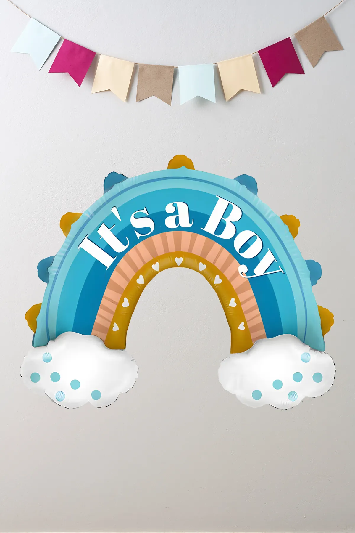 It's a Boy Yazılı Gökkuşağı Folyo Balon