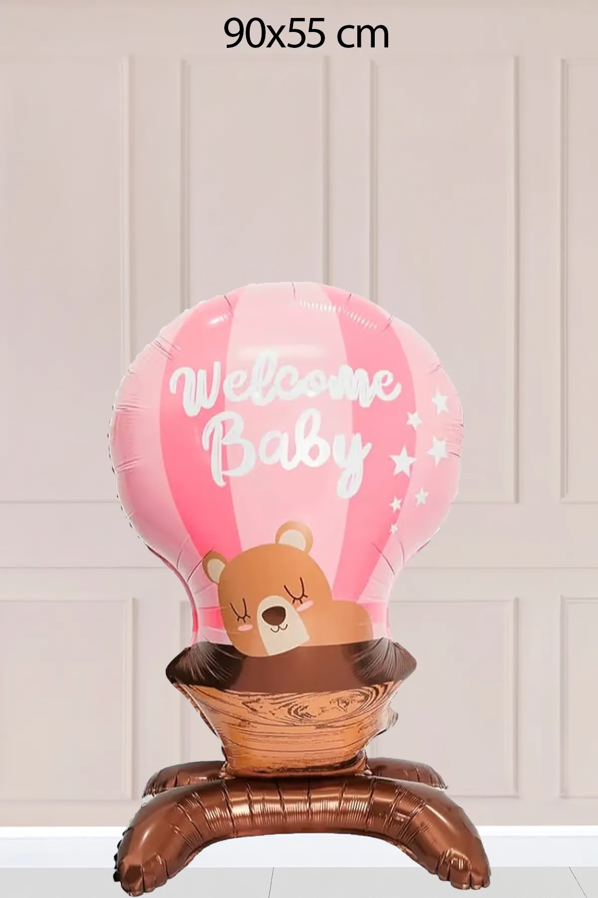 Pembe Ayaklı Welcome Baby Pembe Folyo Balon 5803