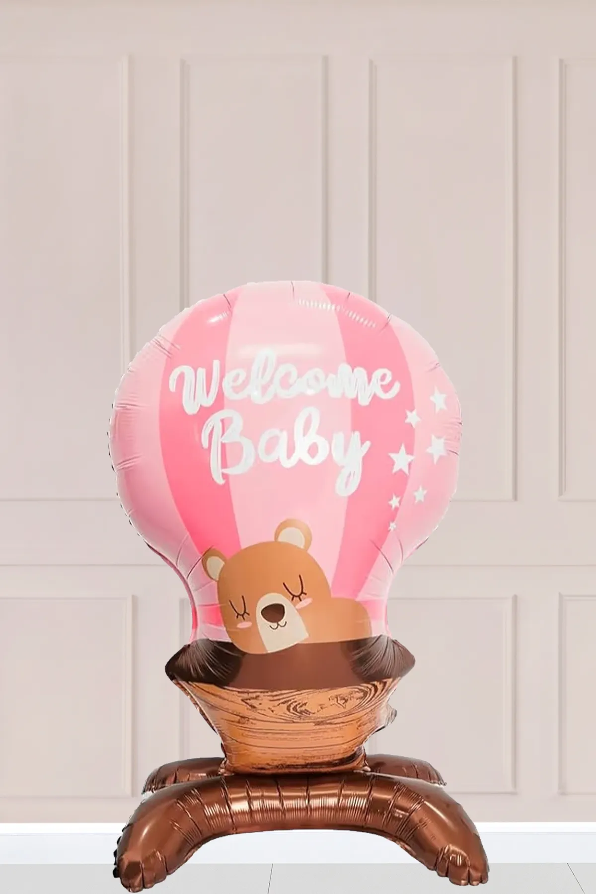 Pembe Ayaklı Welcome Baby Pembe Folyo Balon 5803