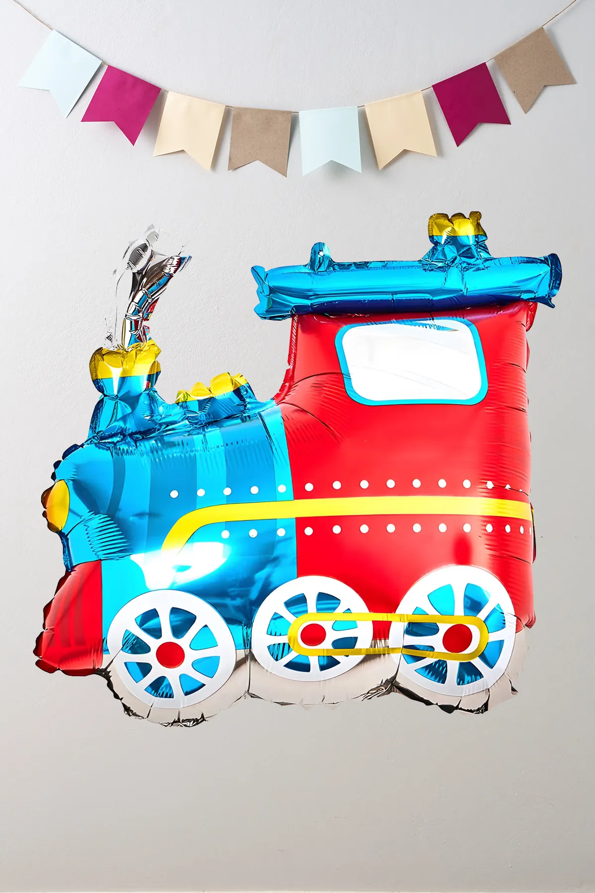 Kırmızı Mavi Tren Folyo Balon 9351