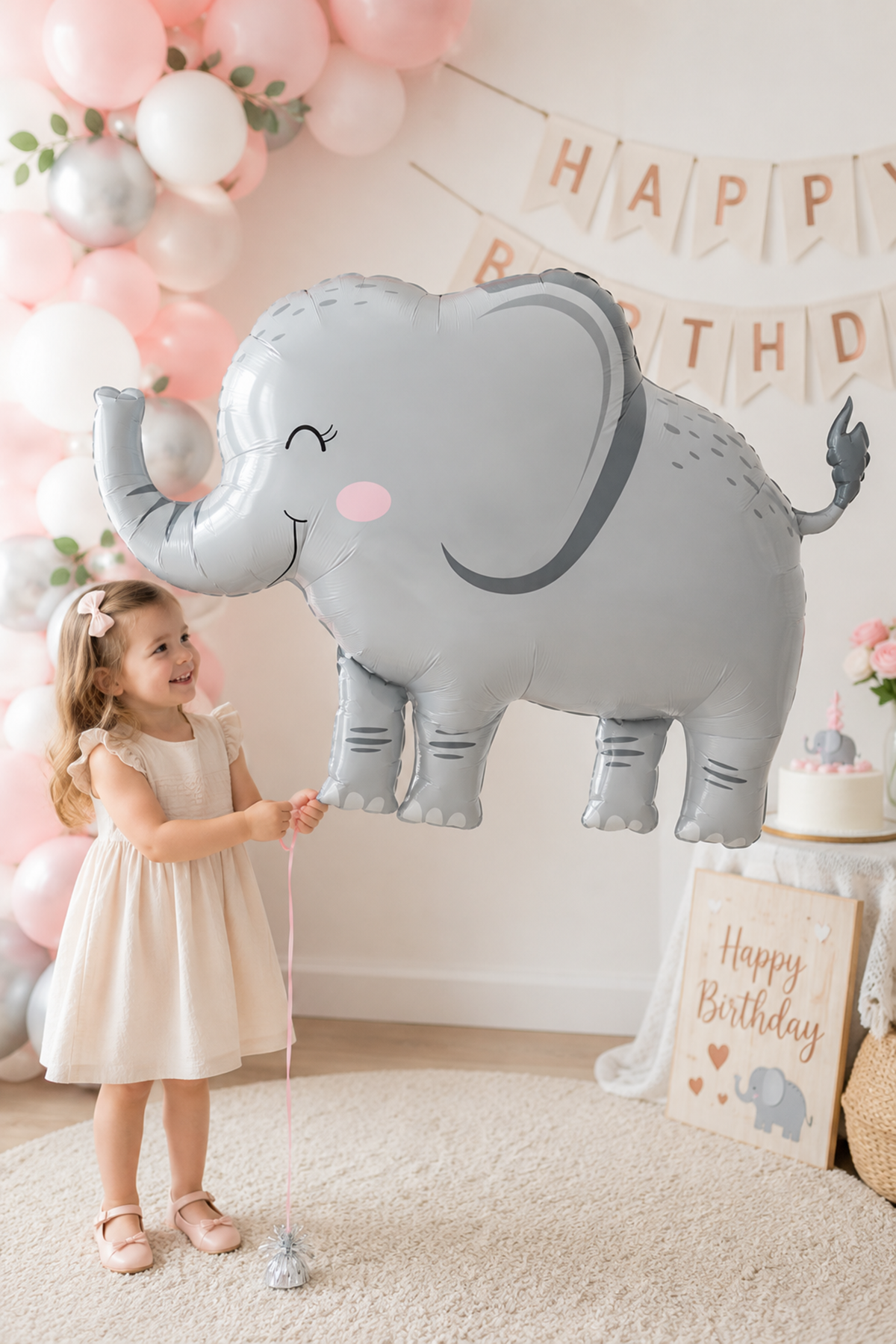 Büyük Fil Folyo Balon 5124 - Fil Şekilli Safari Folyo Balon