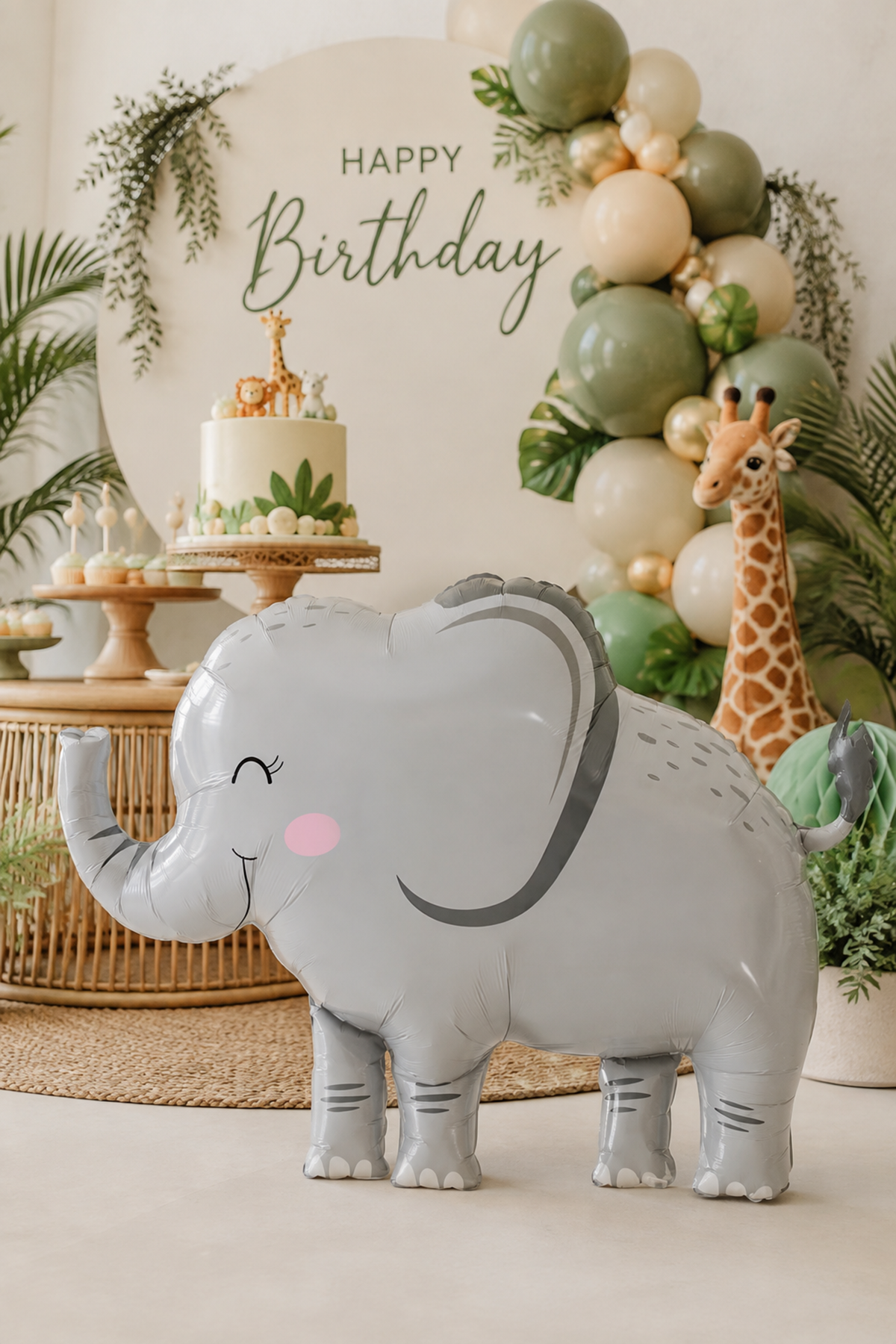 Büyük Fil Folyo Balon 5124 - Fil Şekilli Safari Folyo Balon