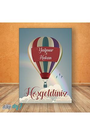 Hava Balonu Konsept Karşılama Panosu