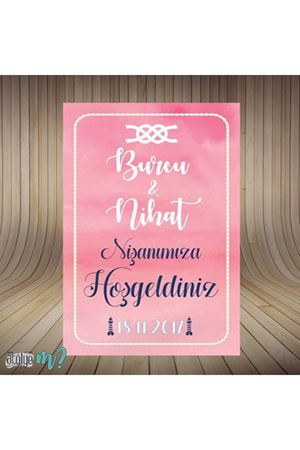 Pembe Marin Konsept Karşılama Panosu