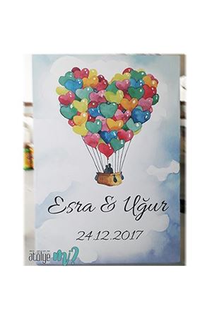 Kalpli Hava Balonu Konsept Karşılama Panosu