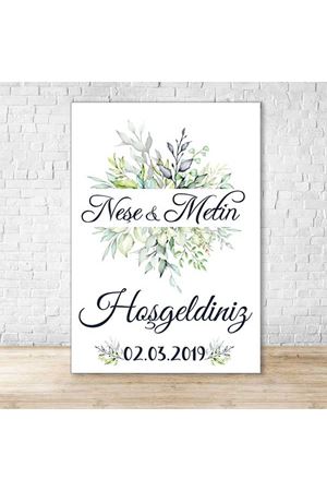 Yapraklar Konsept Karşılama Panosu