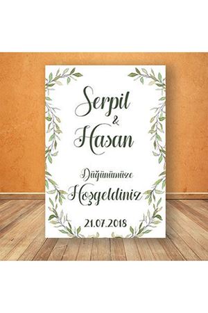 Yapraklı Konsept Karşılama Panosu