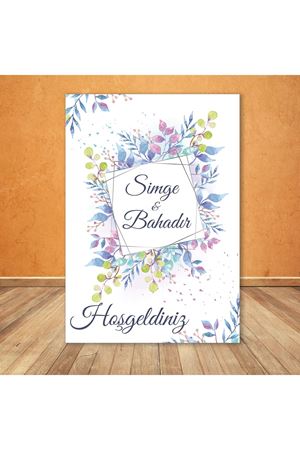 Soft Yapraklar Konsept Karşılama Panosu