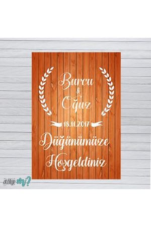 Ahşap Zemin Konsept Ayaklı Pano