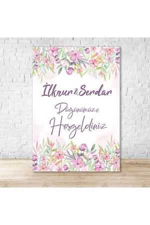 Rengarenk Çiçek Bahçesi Karşılama Panosu