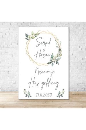 Kişiye Özel Tasarım Söz Nişan Karşılama Panosu 96