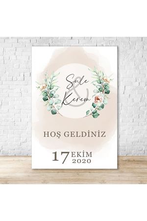 Kişiye Özel Tasarım Söz Nişan Karşılama Panosu