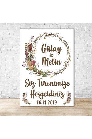 Kış Çiçekler Hoşgeldiniz Panosu 88