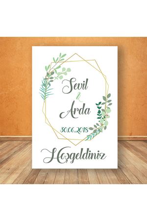 Geometrik Çizim , Yapraklı Konsept Karşılama Panosu