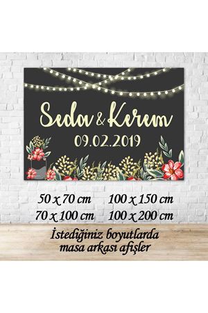 Nişan Masası Arka Fon Afişi - dnaf003