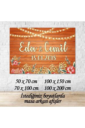 Nişan Masası Arka Fon Afişi - dnaf002