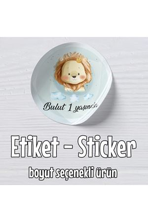 İsme Özel Etiket Baskı - Aslan Konsept