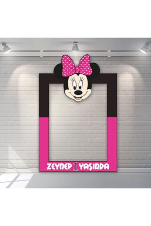 Minie Mouse Konsept Doğum Günü Fotoğraf Çerçevesi
