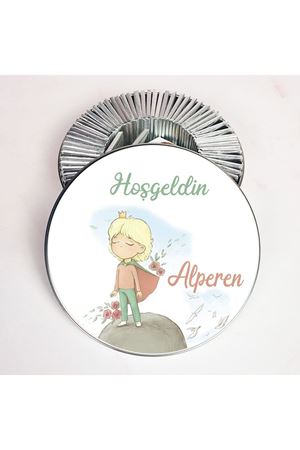 Küçük Prens Konsepti Bebek Çikolatası Metal Kutulu