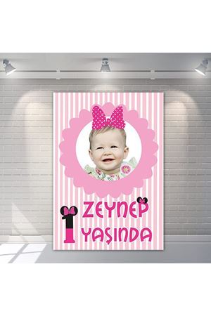 Minie Mouse Konsept Fotoğraflı Pano