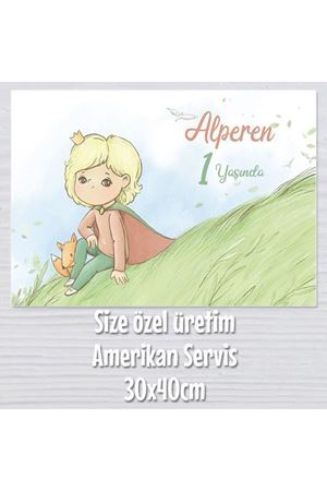 İsme Özel Üretim Amerikan Servis - Küçük Prens Konsept