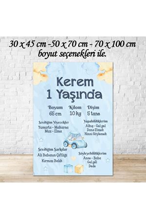 Doğum Günü Künye Bilgi Panosu - Oyuncak Araba Konsept