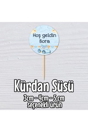 İsme Özel Kürdan Süsü - Oyuncak Araba Konsept