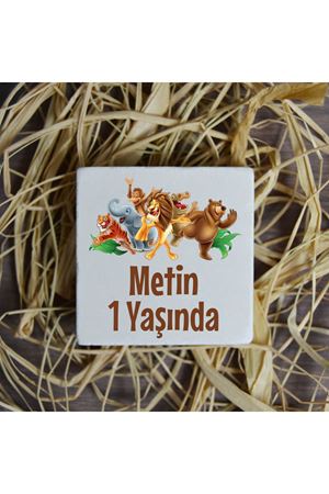 Safari Konsept 5x5cm Taş Magnet Hediyelik
