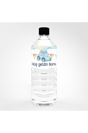 Su Şişesi Etiketi - Oyuncak Araba Konsept