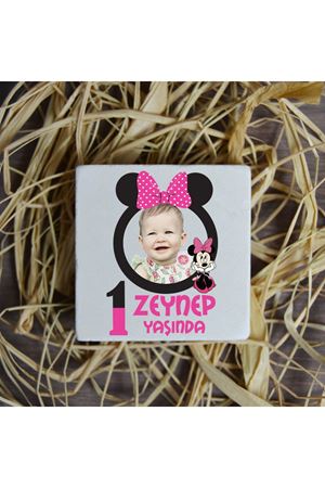 Minie Mouse Konsept Resimli Taş Magnet