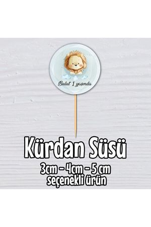 İsme Özel Kürdan Süsü - Aslan Konsept