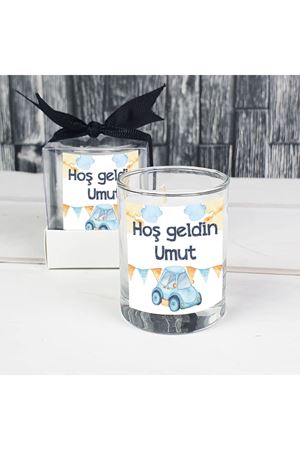 Kutulu Cam Bardak Mum Hediyelik - Oyuncak Araba Konsept