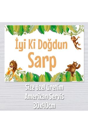 Safari Konsept Doğum Günü Amerikan Servis