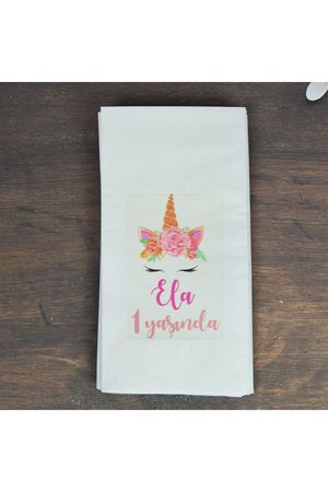 Unicorn Konsept İsim Baskılı Peçete