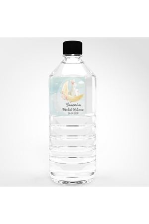 Su Şişesi Etiketi - Anne Kız Tavşan Konsept