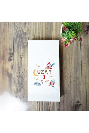 Uzay Temalı İsme Özel Baskılı Peçete