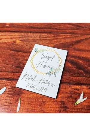 Ahşap Magnet Nişan Düğün Hediyesi 5x7cm dnam011