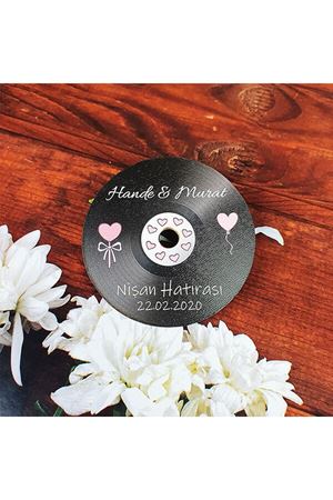 Ahşap Plak Magnet Nişan Düğün Hediyesi