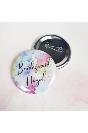 İsme Özel Bekarlığa Veda Nedime Rozeti - Bridesmaid Rozet