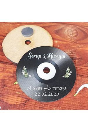 Ahşap Plak Magnet Nişan Hatırası