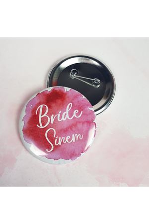 İsme Özel Gelin Rozeti - Bekarlığa Veda Bride Rozet