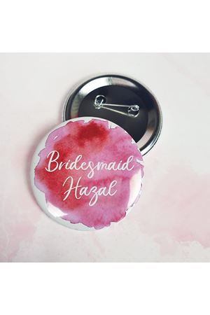 İsme Özel Bekarlığa Veda Nedime Rozeti - Bridesmaid Rozet