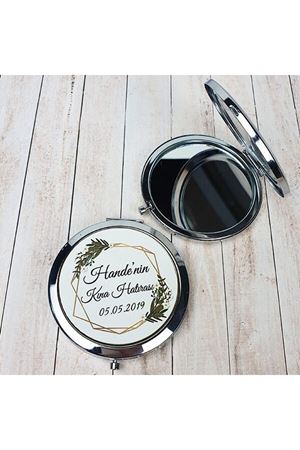 Kına Gecesi Hediyesi Metal Cep Aynası